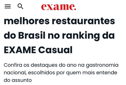 Conheça os melhores restaurantes do Rio de Janeiro no ranking da CASUAL Exame